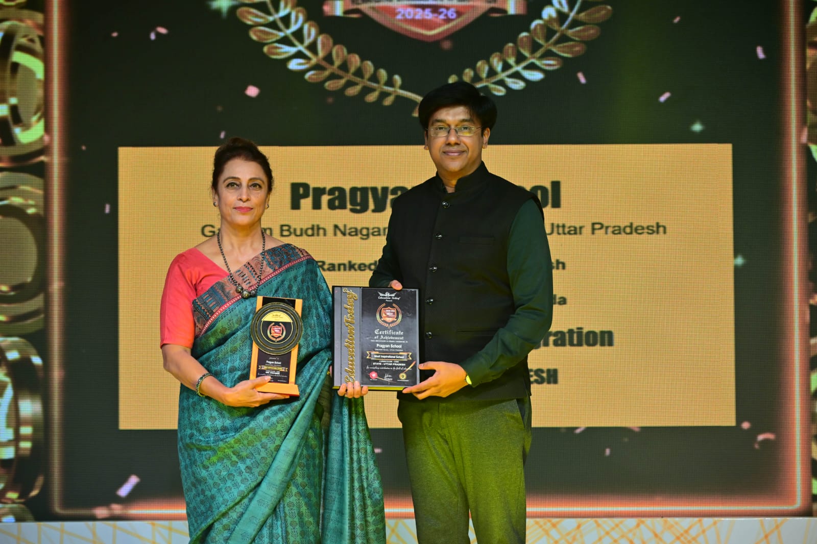 Recognition at the North India School Merit Awards